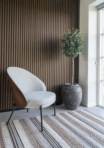 HOUSE NORDIC Morena gulvtppe, rektangulr - natur/gr jute/uld/bomuld (160x230)