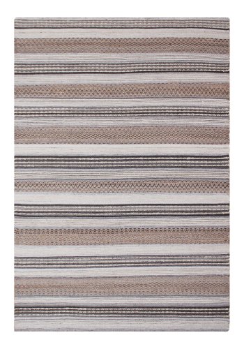 HOUSE NORDIC Morena gulvtppe, rektangulr - natur/gr jute/uld/bomuld (200x300)