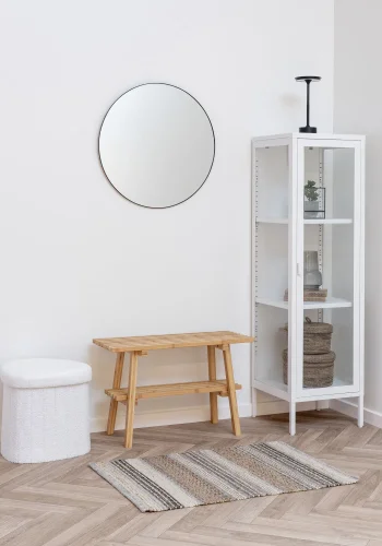 HOUSE NORDIC Morena drmtte, hndvvet, rektangulr - natur/gr jute og uld (60x90)