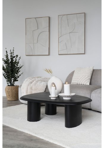 HOUSE NORDIC Pune gulvtppe, hndtuftet, rektangulr - rhvid uld (200x300)