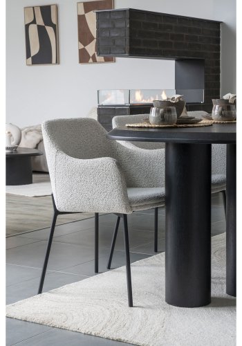 HOUSE NORDIC Surat gulvtppe, hndtuftet, rektangulr - lysebrun/rhvid uld (160x230)