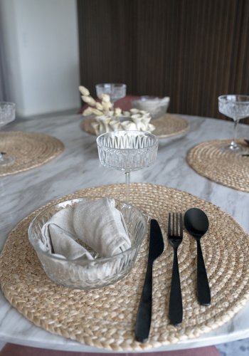 HOUSE NORDIC  Bombay Dkkeservietter, st af 4 - Dkkeservietter, flettet jute, natur 38 cm, st af 4