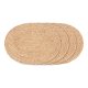 HOUSE NORDIC Bombay dkkeserviet, oval - natur jute (35x45) (st af 4)