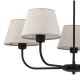 TK Chicago loftlampe, m. 5 skrme - natur hr stof og sort stl