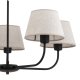 TK Chicago loftlampe, m. 5 skrme - natur hr stof og sort stl
