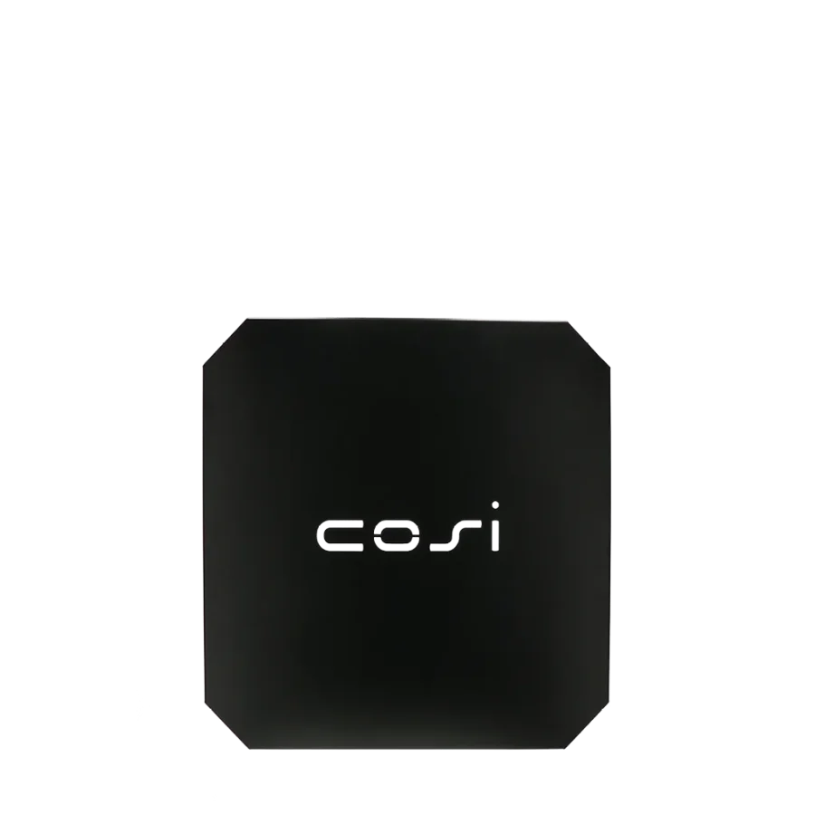 COSI FIRES Cosi bordplade Glaskant M til ildbord, kvadratisk - sort stl (43x43)