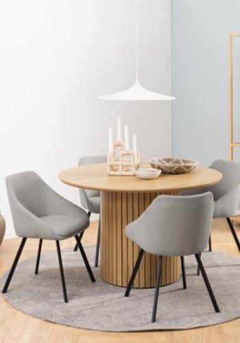 ACT NORDIC Yale spisebord, rund - natur vild eg melamin (120)