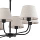 TK Chicago loftlampe, m. 6 skrme - natur hr stof og sort stl