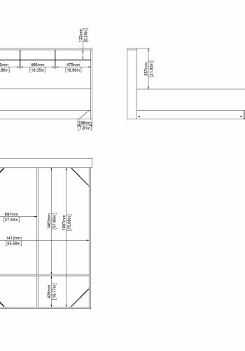 TVILUM Ikast Seng 140x190, Jackson Hickory / Hvid, 149,8 x 206 x 96,8 cm