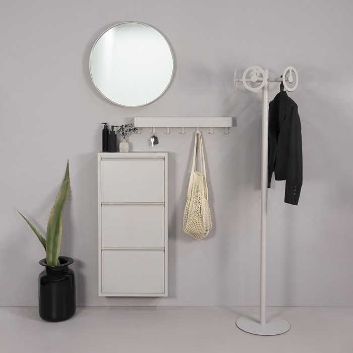 SPINDER DESIGN BILLY 3 skoskab, m. 3 lger - silky taupe stl