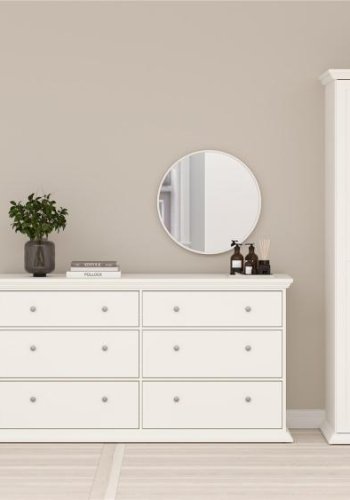 TVILUM North Sengebord med 1 skuffe, Hvid, 47,8 x 43,3 x 63,4 cm