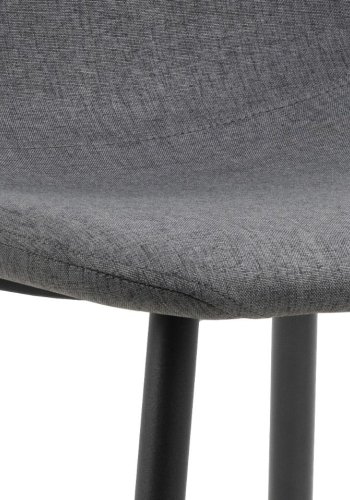 ACT NORDIC Celia spisebordsstol - mrkegr stof og sort stl