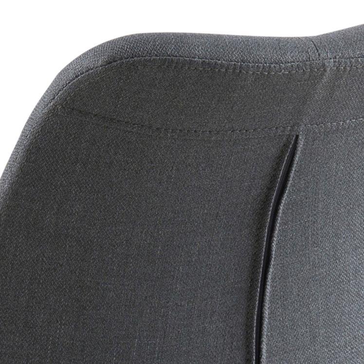 ACT NORDIC Dima spisebordsstol - mrkegr stof og natur gummitr