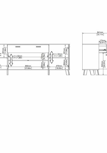 TVILUM Ikast Sknk 4 lger + 1 skuffe, Jackson Hickory/Hvid, 195,7 x 39,1 x 73 cm