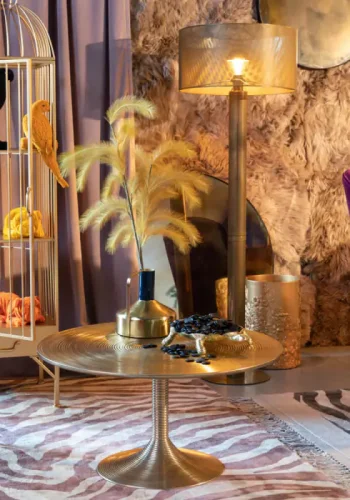 BOLD MONKEY Hypnotising Round sofabord, rund - guld aluminium (77)