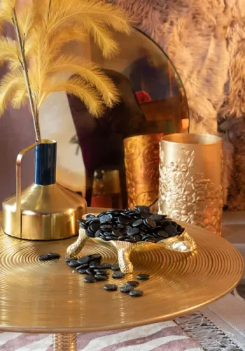 BOLD MONKEY Hypnotising Round sofabord, rund - guld aluminium (77)