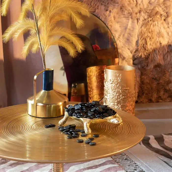 BOLD MONKEY Hypnotising Round sofabord, rund - guld aluminium (77)