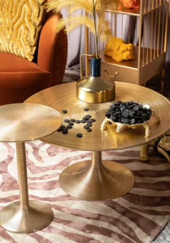 BOLD MONKEY Hypnotising Round sofabord, rund - guld aluminium (77)