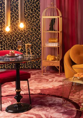 BOLD MONKEY Unlock Me skab, fuglebur design, m. 1 lge, 3 hylder og 1 skuffe - messing jern