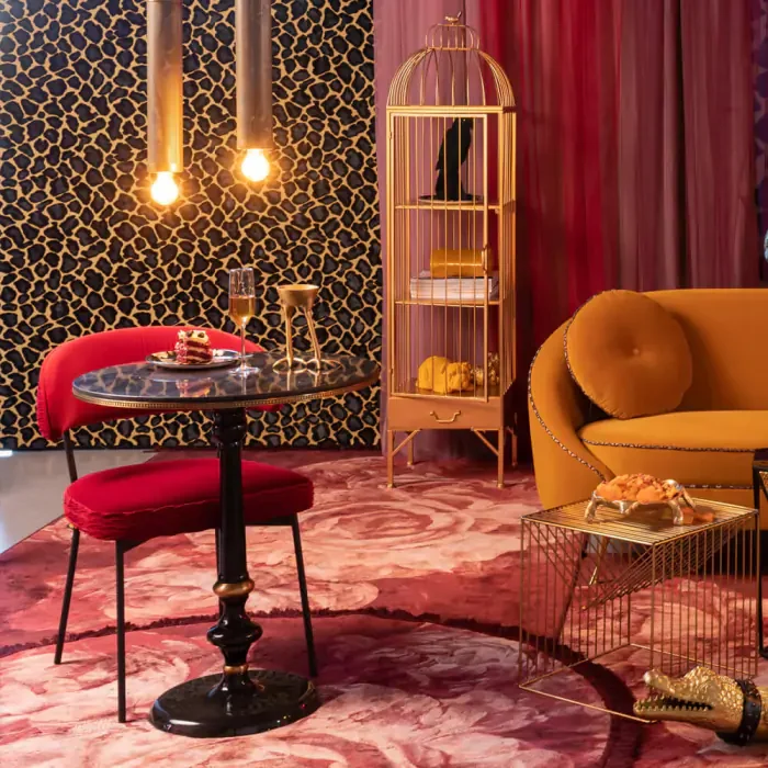 BOLD MONKEY Unlock Me skab, fuglebur design, m. 1 lge, 3 hylder og 1 skuffe - messing jern