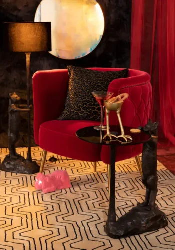 BOLD MONKEY Peek Into The Cosmos vgspejl XXL - vintage/oliespildsinspirerede refleksion glas (89)