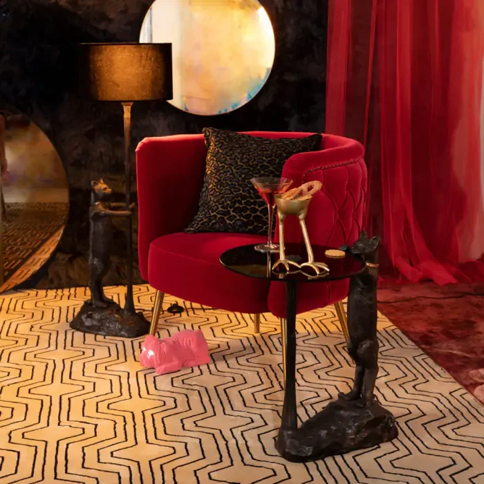 BOLD MONKEY Peek Into The Cosmos vgspejl XXL - vintage/oliespildsinspirerede refleksion glas (89)