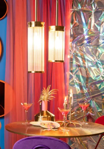 BOLD MONKEY  Angel on fire loftlampe, M - klar akryl og messing aluminium