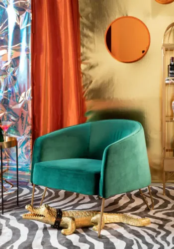 BOLD MONKEY Unlock Me skab, fuglebur design, m. 1 lge, 3 hylder og 1 skuffe - messing jern