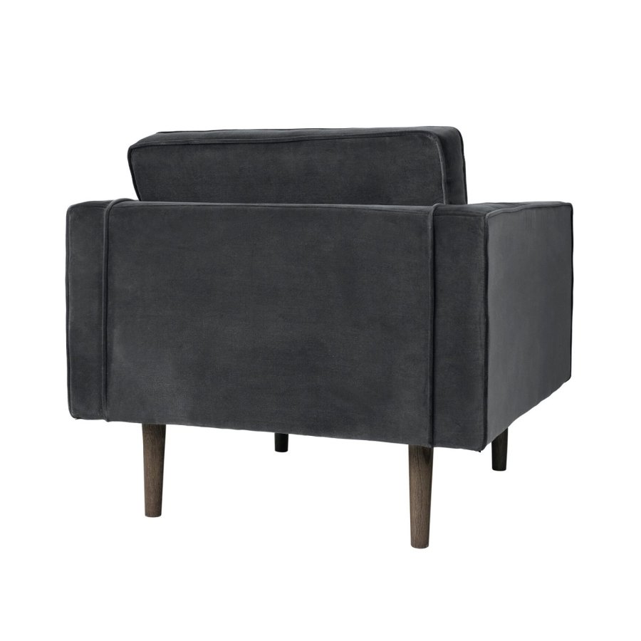 BROSTE COPENHAGEN Wind lnestol - polyester velour, m. armln