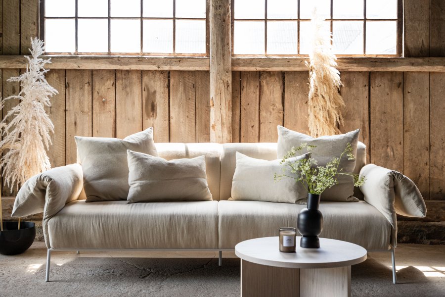 VIND COLLECTION Öckerö Sofa - Hvid, Stof (linned)