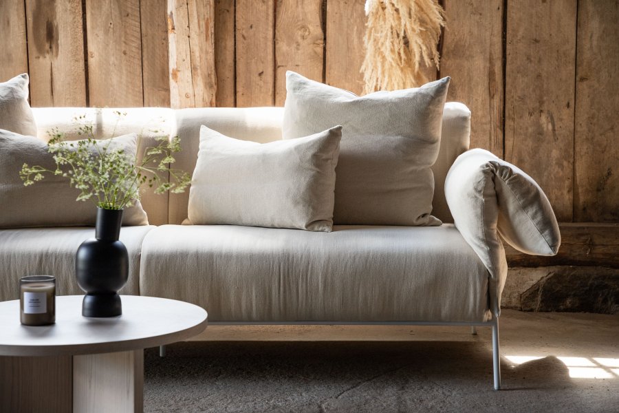 VIND COLLECTION Öckerö Sofa - Hvid, Stof (linned)