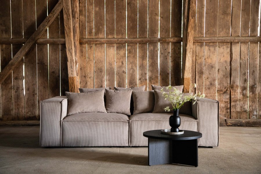 VIND COLLECTION Gillholmen Sofa - Brun, Stof (polyester)