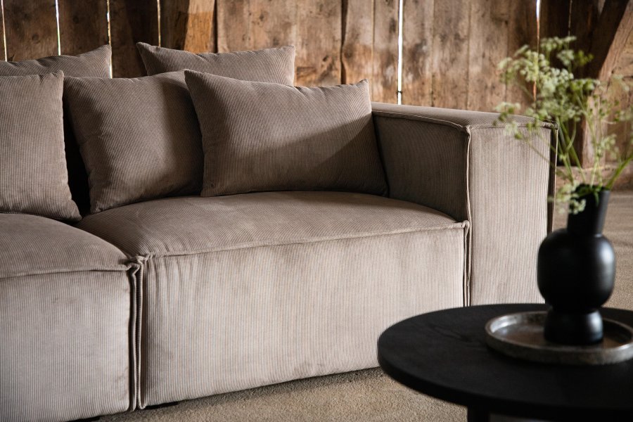 VIND COLLECTION Gillholmen Sofa - Brun, Stof (polyester)