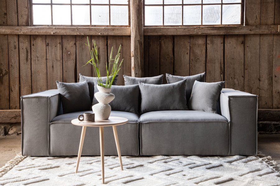 VIND COLLECTION Gillholmen Sofa - Gr, Stof (linned)