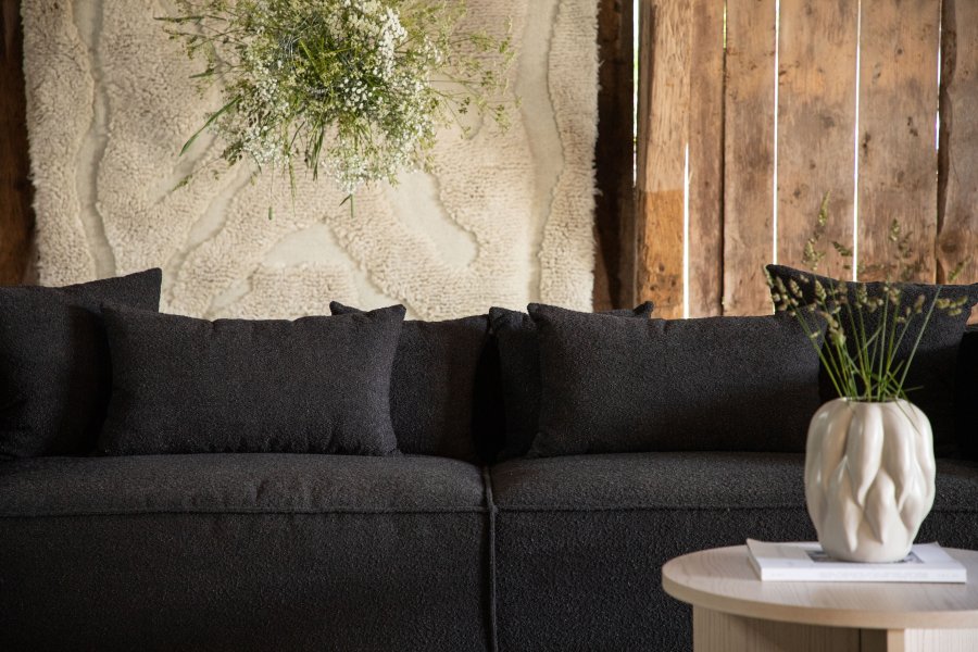 VIND COLLECTION Gillholmen Sofa - Sort, Stof (Bouclé)