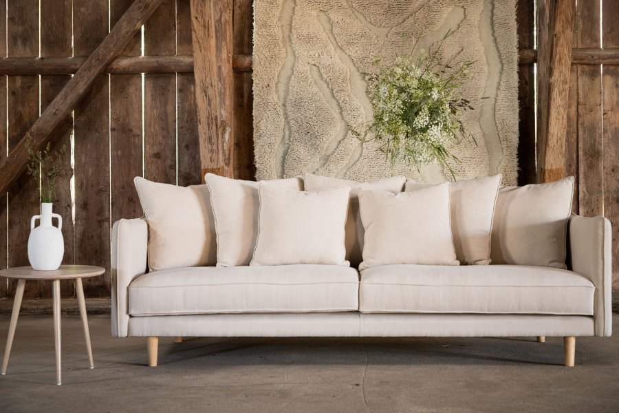 VIND COLLECTION Segelskären Sofa - Hvid, Stof (linned)