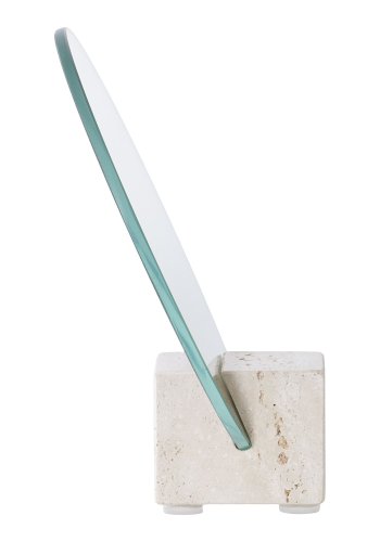 HOUSE NORDIC bordspejl - spejlglas og natur travertin (18x18cm)
