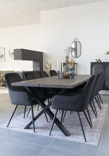 HOUSE NORDIC Trapani vgspejl, m. PU strop, oval - spejlglas og sort stl (60x35)