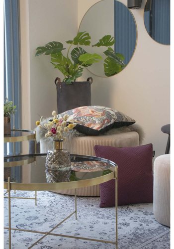 HOUSE NORDIC rund Jersey vgspejl - spejlglas og messing stl (80)