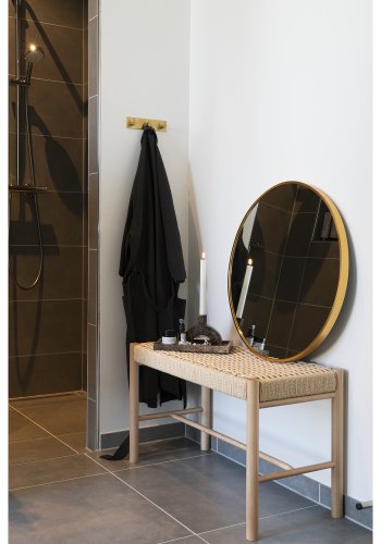 HOUSE NORDIC Madrid vgspejl, rund - spejlglas og messing aluminium (60)