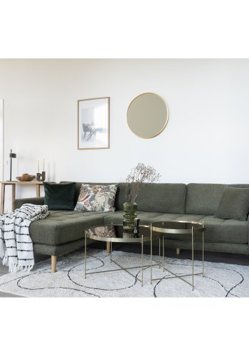 HOUSE NORDIC Madrid vgspejl, rund - spejlglas og messing aluminium (60)