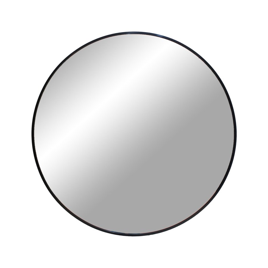 HOUSE NORDIC Madrid vgspejl, rund - spejlglas og sort aluminium (60)