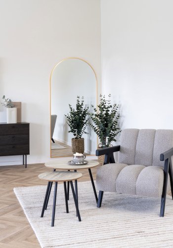 HOUSE NORDIC  Madrid Spejl - Spejl, aluminium, messing look 90x180 cm