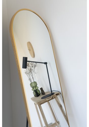 HOUSE NORDIC Madrid gulvspejl, rektangulr - spejlglas og messing aluminium (150x40)