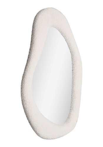 HOUSE NORDIC Bosa vgspejl, organisk - spejlglas og hvid teddy polyester (46,5x61)