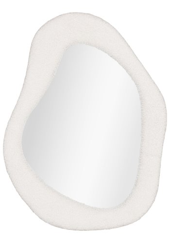 HOUSE NORDIC Bosa vgspejl, organisk - spejlglas og hvid teddy polyester (46,5x61)