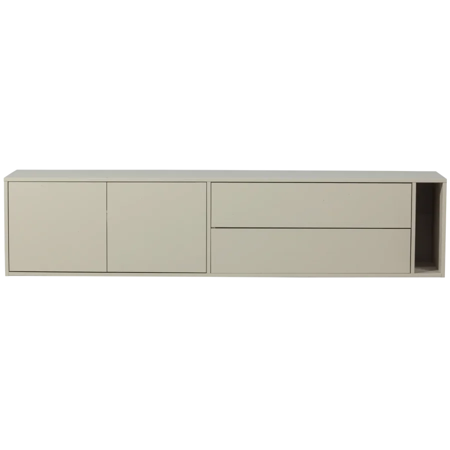 VTWONEN Settle Down TV-bord, m. 2 l�ger, 2 skuffer og 1 hylde - dust fyrretr� (200x45)