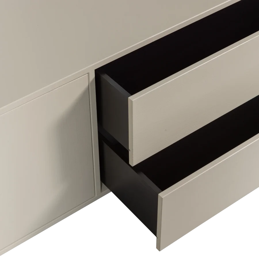 VTWONEN Settle Down TV-bord, m. 2 l�ger, 2 skuffer og 1 hylde - dust fyrretr� (200x45)