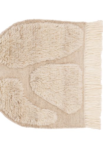 VIND COLLECTION Jakobsö vgtppe, rektangulr - offwhite uld (50x62)