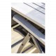 VENTURE DESIGN rektangulr Albany havebord m. udtrk - gr, sort aluminium